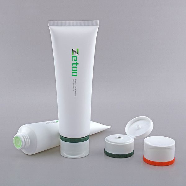 Buy 70ml - 180ml Squeeze Tube Containers White Empty Lotion Tube With Double Layer Flip Top Caps at wholesale prices