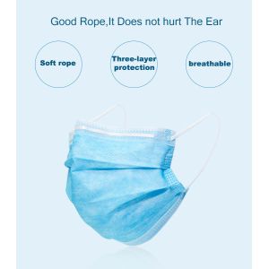 Antibacterial Disposable Protective Mask With Adjustable Aluminum Nose Piece