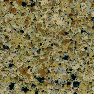 Eco - Friendly Marble Kitchen Countertops , Yellow Sparkle Marble Kitchen