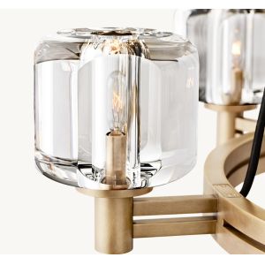 Hardwired Modern Linear Brass Ceiling Chandelier E12 / Candelabra Bulb Base