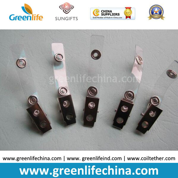 Bulldog Strap Clip Metal Clip w/Two Holes Type and Vinyl Strap Combo Office ID