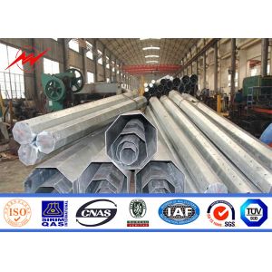 ASTM A 123 15m Utility Power Poles For Outside Distribution Electrical Projects