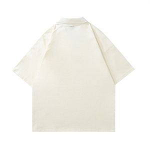 Custom 100% Pure Cotton Letter Printed Polo Shirt Short Sleeved T-Shirt For Men