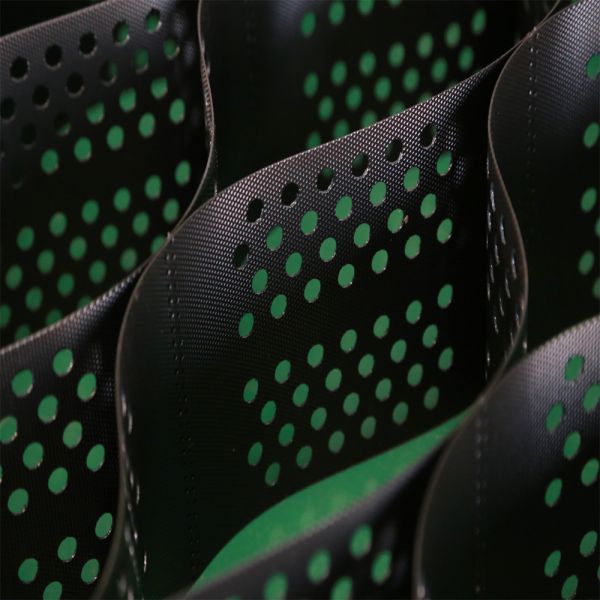 Yellow Hdpe Geocell 50mm Height 660mm Welded Distance Slope Protection High