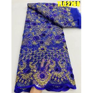 Wholesale price sequins lace wedding dress african embroidery lace fabric party