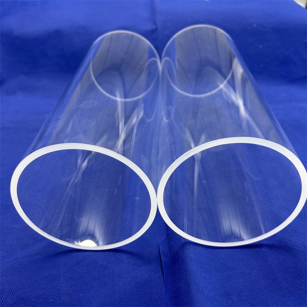 Buy High Purity High-emperature Resistant 1100℃ CVD Furnace Fused Quartz Glass Tube at wholesale prices