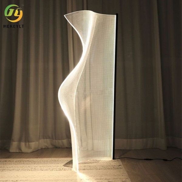 Buy Postmodern Simple Special-Shaped Newspaper Floor Lamp Acrylic Floor Lamp For Bedroom Bedside Hotel Study at wholesale prices