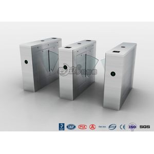 Quality Walk Through Metal Detector Flap Barrier Gate Transparent Wing Flap Optical Turnstile for sale