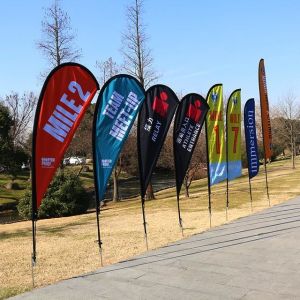 65g fabric Teardrop Beach Flag , Aluminum Pole Advertising Feather Flags