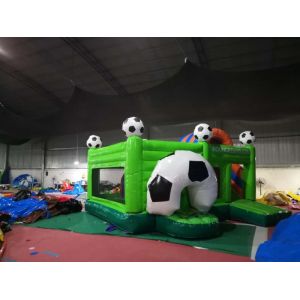 Soccer Football Inflatable Jumping Castle Digital Printing 3 Years Warrenty