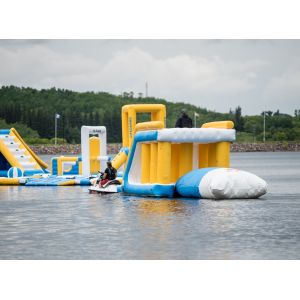 100 People Capacity Inflatable Water Park Games With TUV Certification