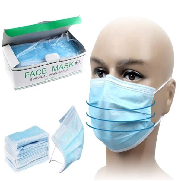 China 3 Ply Disposable Earloop Face Masks Lightweight With Elastic Earloops on sale China 3 Ply Disposable Earloop Face Masks Lightweight With Elastic Earloops on sale