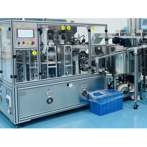 Buy Customized Desiccant Cap Assembly Machine For Automatic Sealing Paper Sheet Punching And Film Placement at wholesale prices