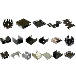 Custom Black Anodized Board Level Stamped Extrusion Aluminum Heatsink PCB1046