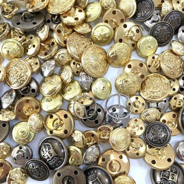 Wholesale metal sewing button custom logo brass buttons