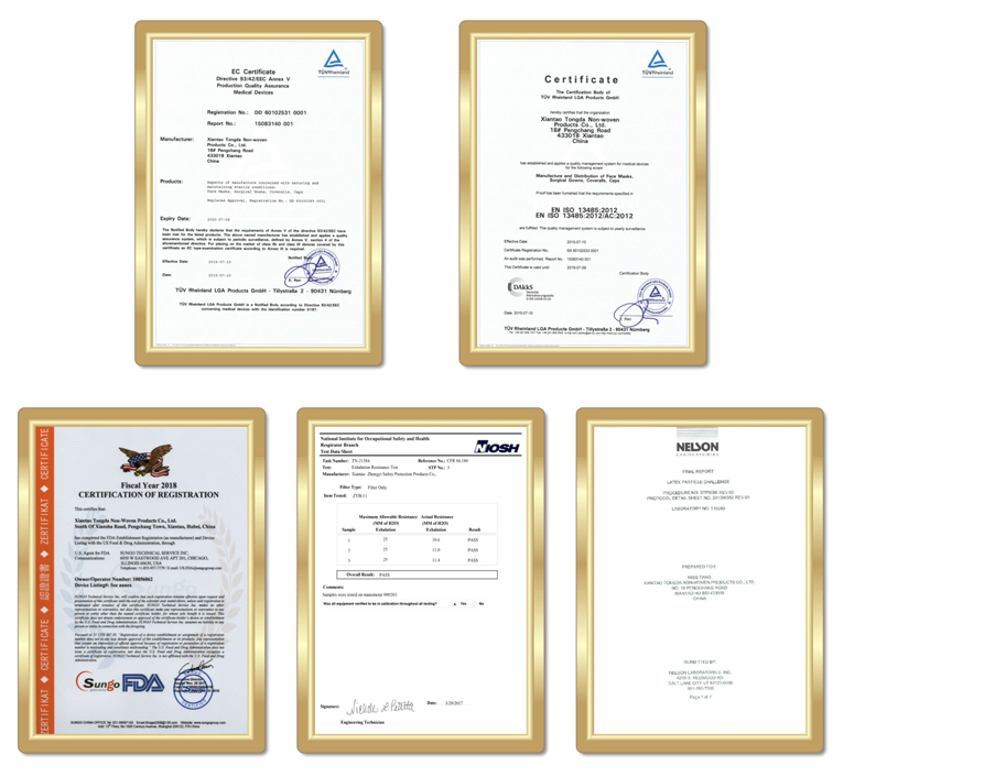 Eco Friendly Medical Surgical Face Mask Light Weight With Elastic Earloop