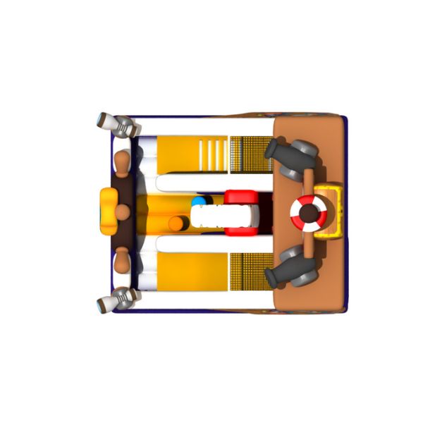 Fireproof Inflatable Bouncer Children Bounce House Pirate Theme With Slide Funny For Party