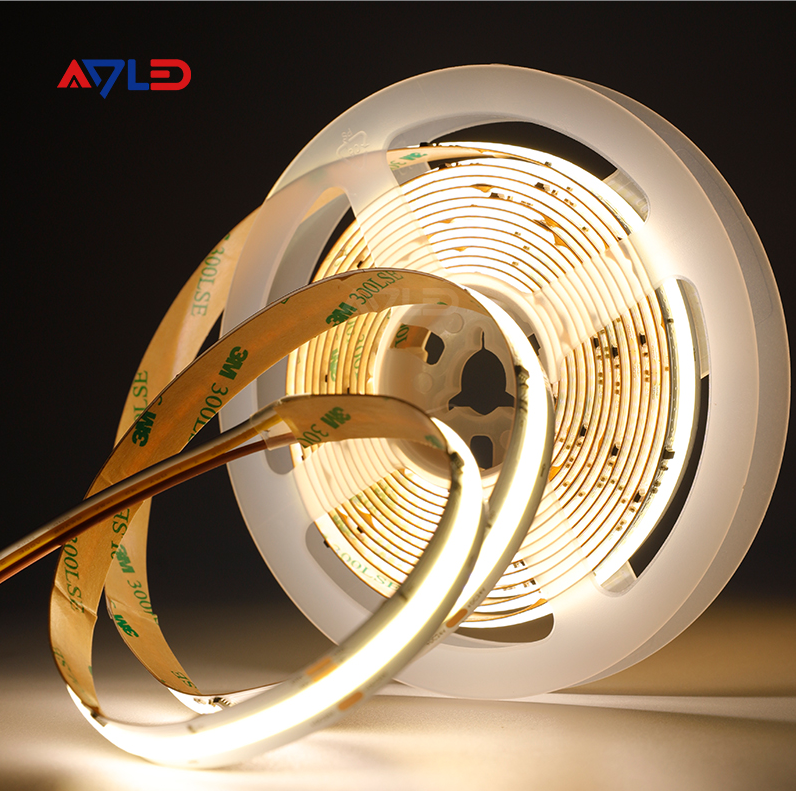 DC24V Pure White Digital 420LEDS COB Strip Light With 6500K Color Temperature IP20 Rated