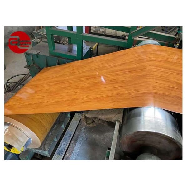 Buy Wood Grain Printed PPGI Steel Coil Colour Coated 1250mm Width at wholesale prices