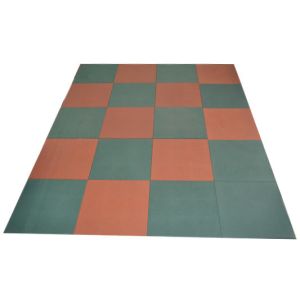 Recycled color outdoor rubber bone shape rubber tile