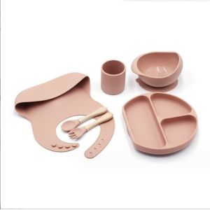 Silicone Feeding Set Top Seller Baby Supplies Baby Dish Plates Set Newborn Set