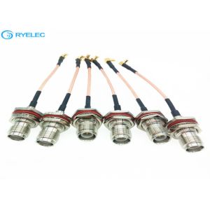 China RP - TNC Waterpoof RF Cable Assemblies Female Front Bulkhead Available on sale