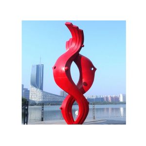 City Decoration Colorful Outdoor Painted Sculpture Stainless Steel Large Size