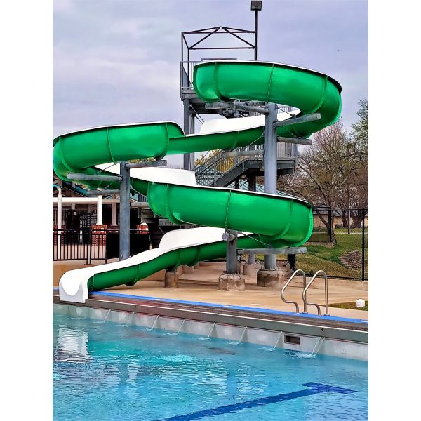 Water Fun Spiral Fiberglass Slide For Adults Swimming Pool Equipment