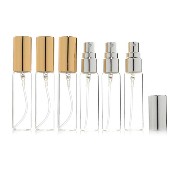 Clear Glass Portable Perfume Refillable Bottle With Fine Mist Sprayer