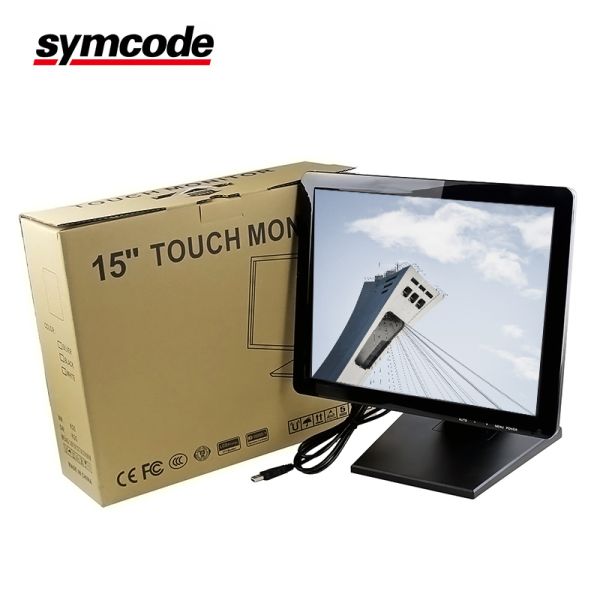 LED POS Touch Monitor Symcode 247mm×322mm Outside Dimension 50000 Hours