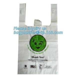 compostable cornstarch to protect the environment flat bags on roll for food