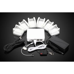 COMER 6-port security mobile phone store display stand