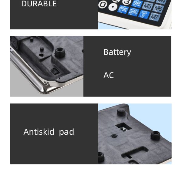 Precision LCD Commercial Portable Digital Food Electronic Computing Scales WITH LID Veidt Weighing ACS-809 Stainless Steel