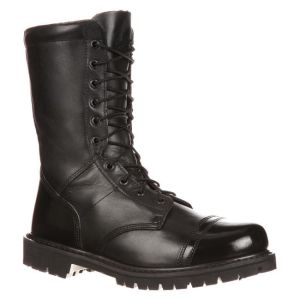 Quality 10&quot; Side Zipper Ceremonial High Military Combat Boots Full Grain Leather for sale
