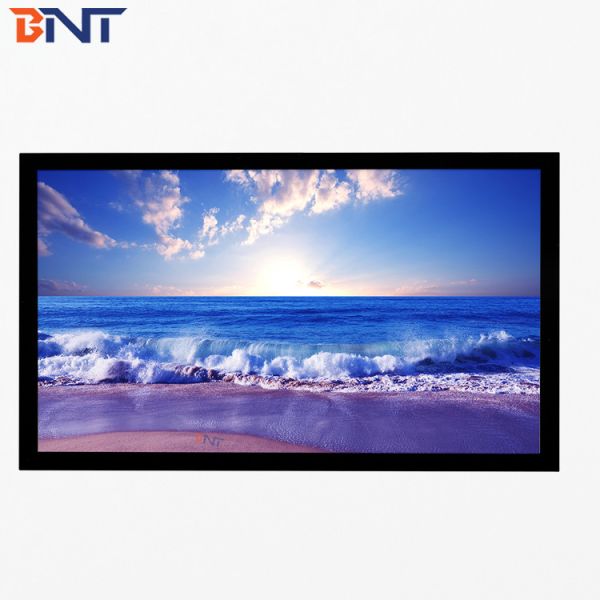 Bnt200 Inch Matte White Fabric Fast Fold Projector Screen with Square Aluminum
