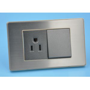 Stainless Steel Switches And Sockets American Style Over Current Protection