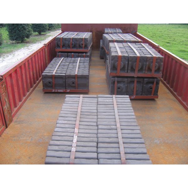 Buy Cement Mill Ball Mill Liners Mn18Cr2 Steel Casting Heat Treatment at wholesale prices