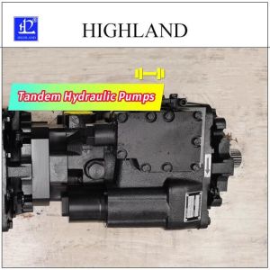 Industrial Tandem Hydraulic Pumps With Swash Plate Structure Design