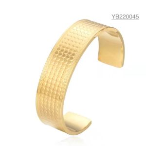 Quality stainless steel tide brand jewelry gold diamond wide bracelet all-match bangle for sale