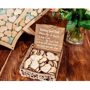 Wooden box for hearts Wooden box Wood box Wedding sign