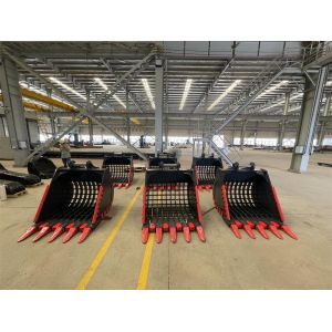 Huitong Excavator Rock Bucket with Reversible Tips, 25 T Mining Bucket for Quarry/Demolition, OEM Available