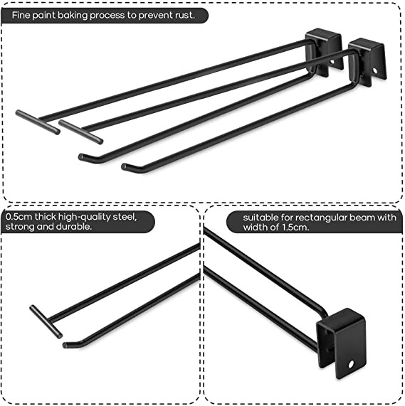 Looped Supermarket Shelf Accessories Metal Hook Rack Display For Retail Shops