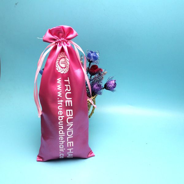 Thick Satin Pouches For Jewelry , Big Size Printed Party Drawstring Bags