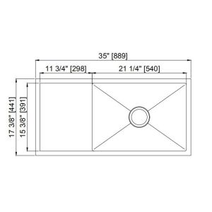 Single Bowl Kitchen Sink With Drainboard 1.2mm Thickness Polished Surface Finish