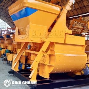 Twin Shaft Charging 800L 25m3/H Js500 Concrete Mixer Machine