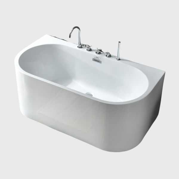 Buy Hydrotherapy Homestay Back To Wall Bathtubs Freestanding Matt White Customized at wholesale prices