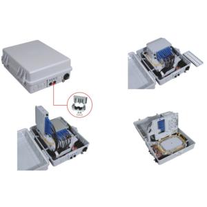 Quality Plastic fiber optical distribution box,292.5X227.5X102mm,wall/Pole-mounted,IP65,2PCS 1X8 /1X16 SPLITTER,supporting uncut for sale