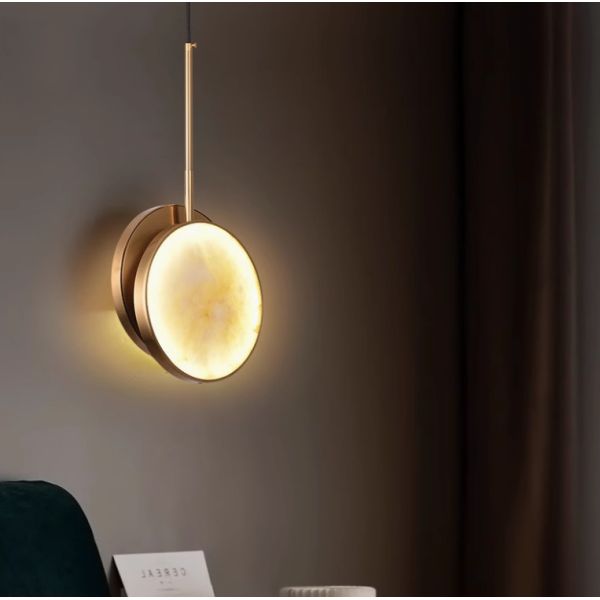 Yellow brass pendant lamp bedroom for home decorator interior mirror pendant lamp