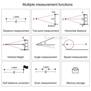 kaemeasu Handheld Rechargeable OEM Hunting Golf Laser Rangefinder With Magnet