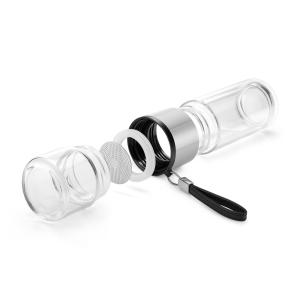 ODM Double Glass Tea Bottle Strainer Heat Resistant 238ml